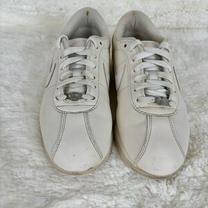 Nike Cortez 317266-111 Triple White Leather Street Sneakers Women's Size 8